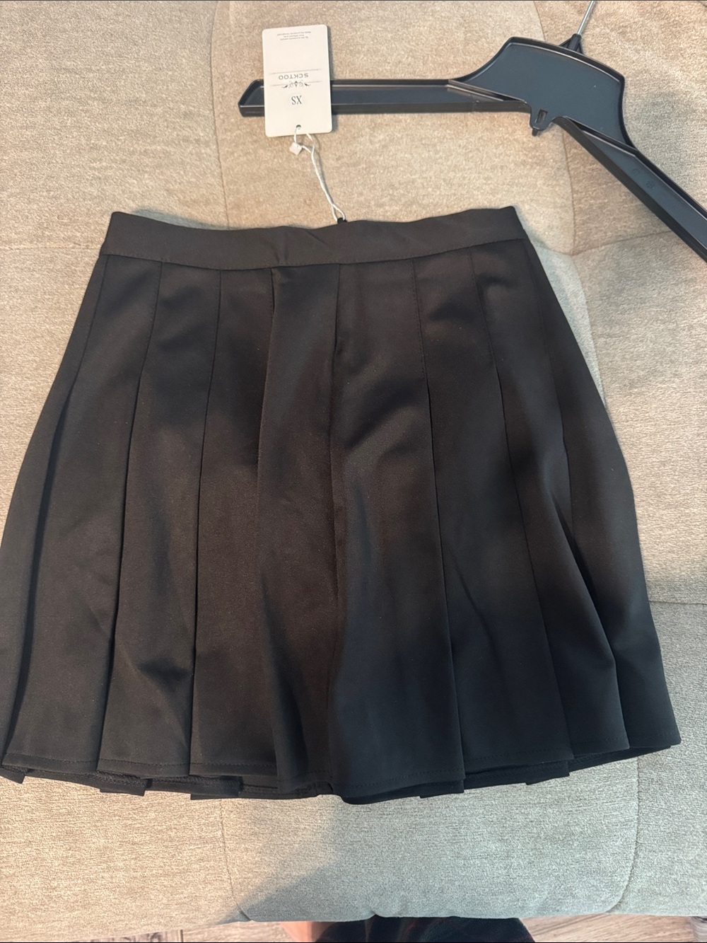 Zara Black Pleated Tennis Mini Skirt